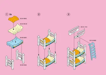 Bauanleitungen Playmobil 5328-A - Kinderzimmer mit Stockbetten (2)