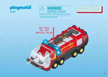 Building instructions Playmobil 5337 - Airport Fire Engine with Lights and Sound (1)