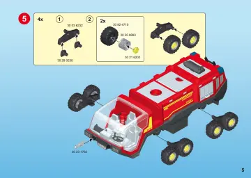 Building instructions Playmobil 5337 - Airport Fire Engine with Lights and Sound (5)