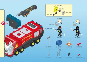 Building instructions Playmobil 5337 - Airport Fire Engine with Lights and Sound (7)