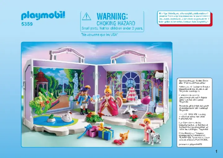 Manual de instruções Playmobil 5359 - Maleta Aniversário da Princesa (1)