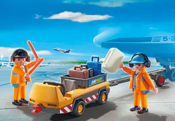 Playmobil 5396 - Luchtverkeersleiders met bagagetransport