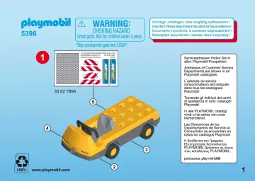 Building instructions Playmobil 5396 - Aircraft Tug with Ground Crew (1)