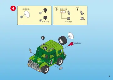 Bauanleitungen Playmobil 5416-A - Geländewagen bei Tigern und Orang-Utans (3)