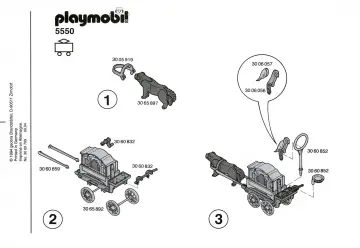 Notices de montage Playmobil 5550-A - Orgue de barbarie (3)