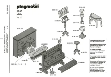 Notices de montage Playmobil 5551-A - Salon de musique (1)