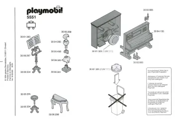 Notices de montage Playmobil 5551-A - Salon de musique (2)