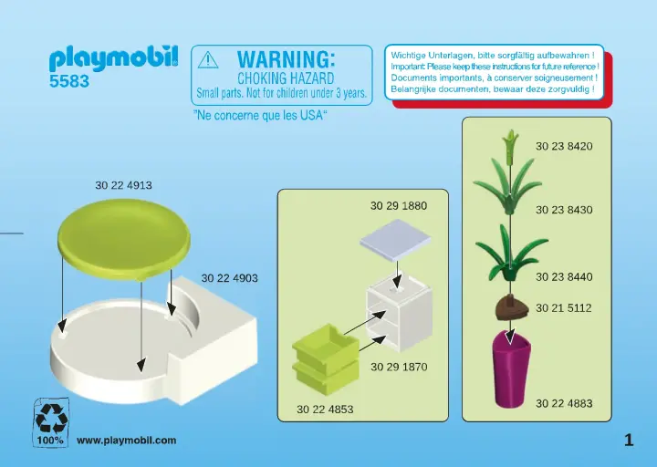 Instrukcje obsługi Playmobil 5583 - Okrągłe łóżko (2)