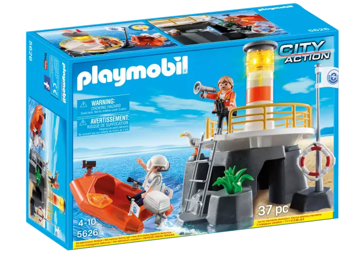 Playmobil 5626 - Phare avec bateau de secours - BOX