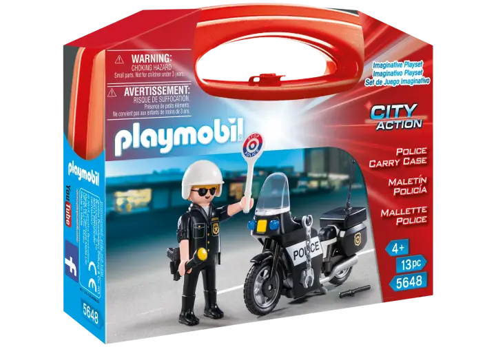 Playmobil 5648 - Βαλιτσάκι Αστυνόμος με μοτοσικλέτα - BOX