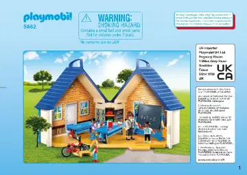 Bygganvisningar Playmobil 5662 - Take Along School House (1)