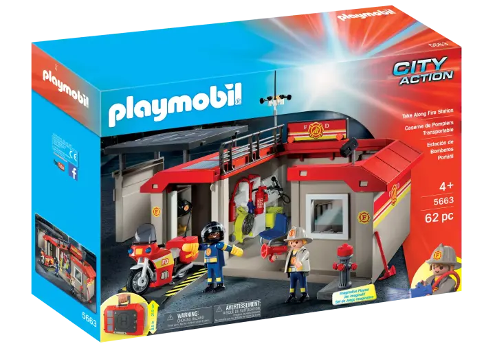 Playmobil 5663 - Take Along Fire Station - BOX