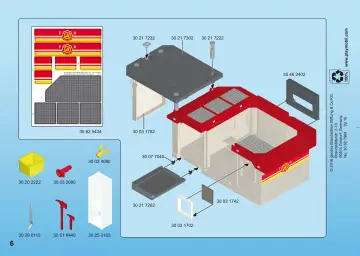 Összeszerelési útmutatók Playmobil 5663 - Take Along Fire Station (6)