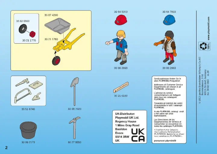 Manual de instruções Playmobil 6339 - 2 operários de construção (1)