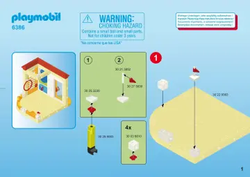 Bouwplannen Playmobil 6386 - Uitbreiding turnzaal voor Kinderdagverblijf (1)