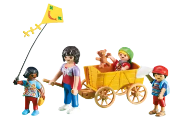 Playmobil 6439 - Mother with Children and Wagon