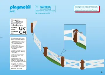 Bouwplannen Playmobil 6473 - Omheining voor het Ponypark (2)