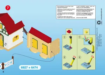 Bygganvisningar Playmobil 6474 - Stallutbyggnad till ponnygården (8)