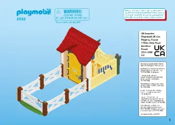 Manual de instruções Playmobil 6533 - Extensão para a Quinta dos Cavalos (1)