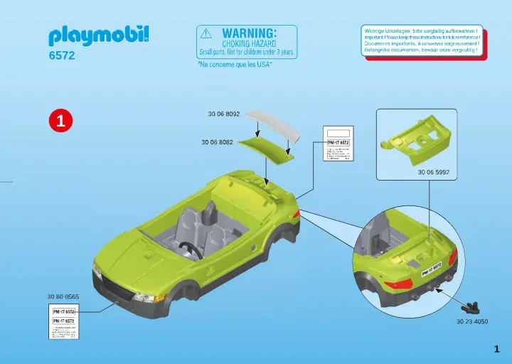 Building instructions Playmobil 6572 - Sports Car (1)