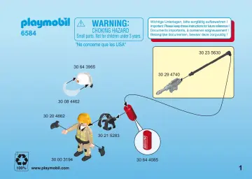 Manual de instruções Playmobil 6584 - Brigada de Bombeiros A (1)