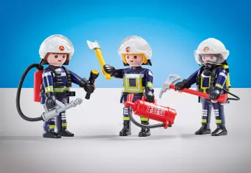 Playmobil 6586 - 3 pompieri della squadra blu