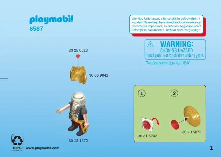 Building instructions Playmobil 6587 - Dwarf King (2)