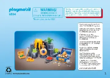 Οδηγίες συναρμολόγησης Playmobil 6594 - Μεγάλη κρυψώνα θησαυρού σε βράχια (1)