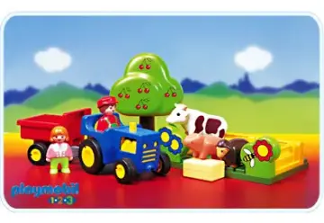 Playmobil 6605-A - Fermier/animaux/tracteur