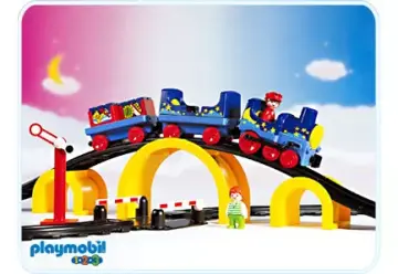 Playmobil 6606-A - Train/pont/passage à niveau