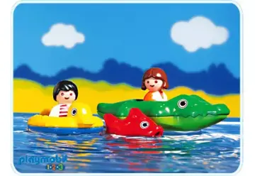 Playmobil 6633-A - Enfants/bateau crocodile