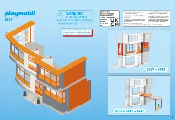 Bauanleitungen Playmobil 6657 - Kinderklinik mit Einrichtung (1)