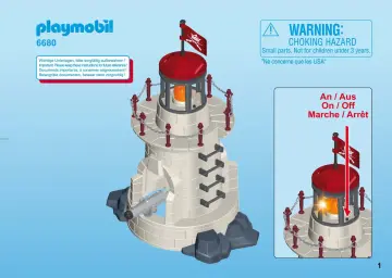 Building instructions Playmobil 6680 - Soldiers' Lookout with Beacon (1)