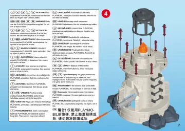 Manual de instruções Playmobil 6680 - Torre de Vigia dos Soldados com Farol (7)