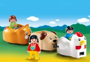 Playmobil 6767-A - Fröhlicher Tierchen-Zug