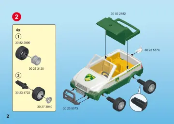 Bouwplannen Playmobil 6812 - Terreinwagen met boswachter (2)