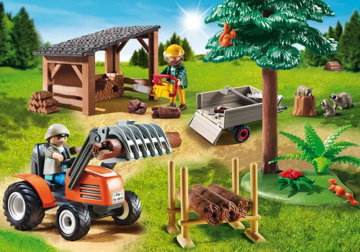 Playmobil 6814 - Holzfäller mit Traktor