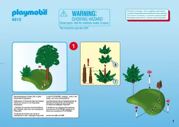 Bauanleitungen Playmobil 6815 - Waldlichtung mit Tierfütterung (1)