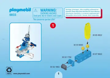 Οδηγίες συναρμολόγησης Playmobil 6833 - Icebot με εκτοξευτή δίσκων (1)