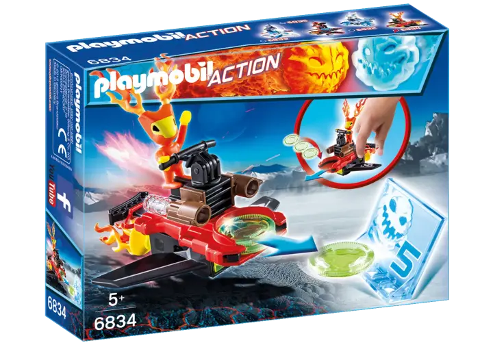 Playmobil 6834 - Firefighter με εκτοξευτή δίσκων - BOX