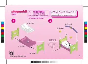Manual de instruções Playmobil 6852 - Quarto das Crianças (2)