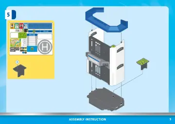 Bygganvisningar Playmobil 6872 - Polishuvudkontor med fängelse (5)