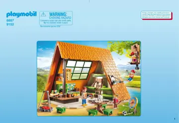 Bouwplannen Playmobil 6887 - Grote vakantiebungalow (1)