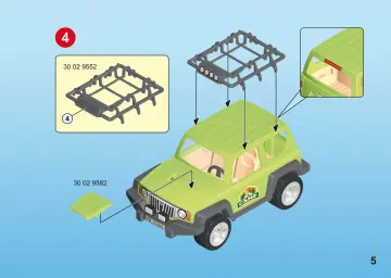 Bauanleitungen Playmobil 6889 - Camp-Geländewagen (5)