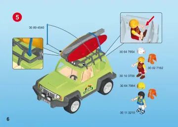 Notices de montage Playmobil 6889 - 4x4 de randonnée avec kayaks (6)