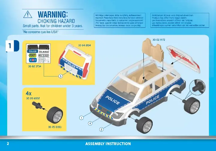 Building instructions Playmobil 6920 - Squad Car with Lights and Sound (2)