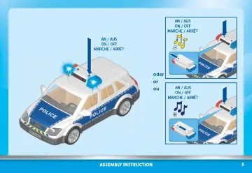 Istruzioni di montaggio Playmobil 6920 - Auto della Polizia (5)