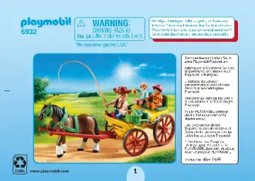 Manual de instruções Playmobil 6932 - Carruagem com Cavalo (1)