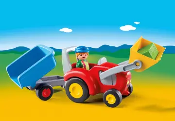 Playmobil 6964 - Boer met tractor en aanhangwagen