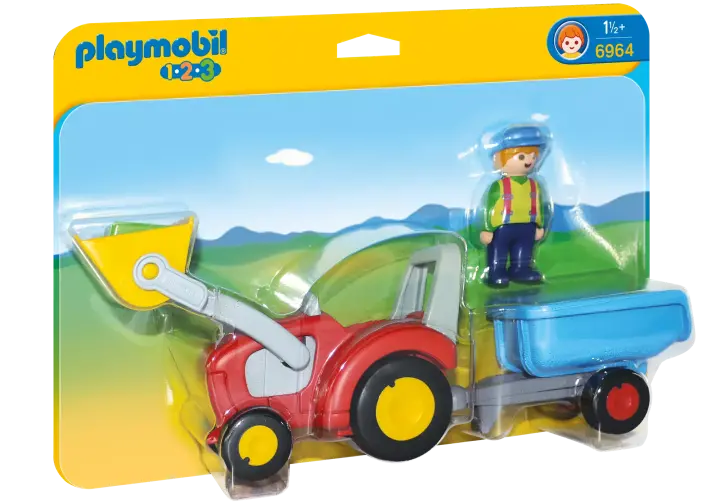 Playmobil 6964 - 1.2.3 Trator com Reboque - BOX